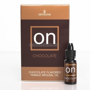 Збуджуючі краплі для клітора Sensuva - ON Arousal Oil for Her Chocolate, 5 мл, зі смаком шоколаду