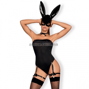 Эротический игровой костюм зайки Obsessive Bunny costume, черный