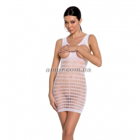 Бодистокинг-платье с открытой грудью Passion BS092, белое