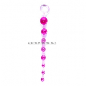 Анальная цепочка «Jelly Anal 10 Beads» розовые