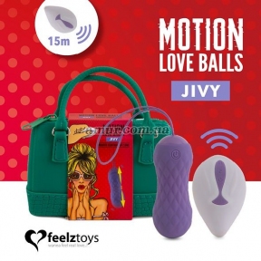Вагінальні кульки з масажем та вібрацією FeelzToys Motion Love Balls Jivy з пультом ДУ