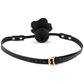 Кляп в форме розы Black Rose Ball Gag, черный 2