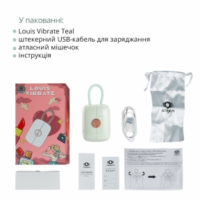 Вакуумний кліторальний стимулятор Otouch Louis Vibrate, зелений, з віброяйцем, в кейсі 5
