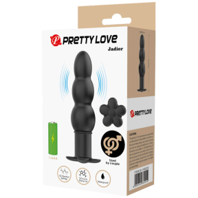 Вибрирующая анальная пробка Pretty Love Jadier, черная, 10 режимов 7