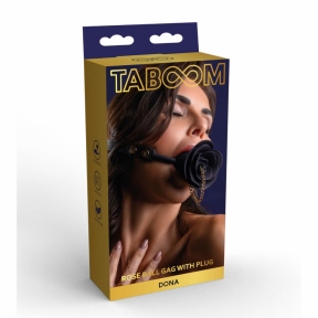 Кляп в форме розы «Taboom Dona Rose Ball Gag», черный 4