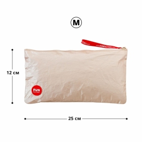 Сумка для секс-іграшок Fun Factory TOYBAG M, золотиста, на блискавці, 25x12 см 0