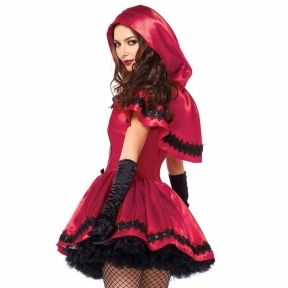 Эротический костюм Красной шапочки Leg Avenue Gothic Red Riding Hood, платье, накидка 0