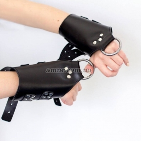 Манжеты для подвеса за руки Kinky Hand Cuffs For Suspension из натуральной кожи 5