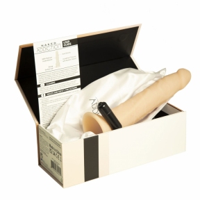 Фалоімітатор Naked Addiction - 9″ Silicone Dual Density Bendable Dildo Vanilla, віброкуля в подарунок 6