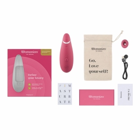 Вакуумний кліторальний стимулятор Womanizer Premium 2, малиновий, функції Autopilot та Smart Silence 5