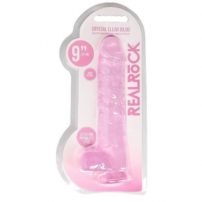 Фаллоимитатор «Realrock Dildo 9», 25 см, розовый 4