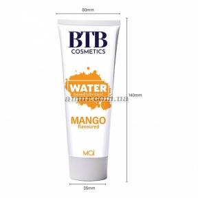 Смазка на водній основі BTB Flavored Mango, 100 мл, з ароматом манго 2