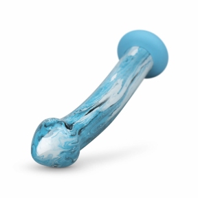 Скляний дилдо Gildo Ocean Ripple, об'ємна головка, ідеально для точки G 3