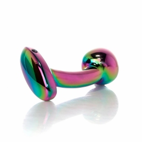 Изогнутая, анальная пробка «Jewellery Multicolour Curved Plug», S 4