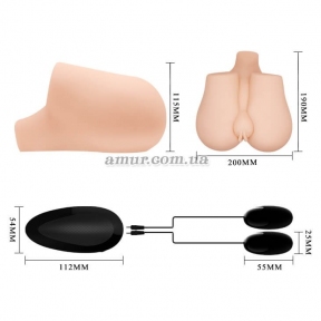 Мастурбатор вагіна-анус з вібрацією 
