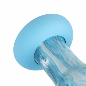 Скляний дилдо Gildo Ocean Ripple, об'ємна головка, ідеально для точки G 5