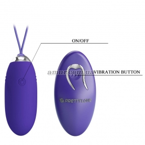 Фиолетовый вибростимулятор-яйцо «Jenny-Youth», ДУ, 12 режимов вибрации 5