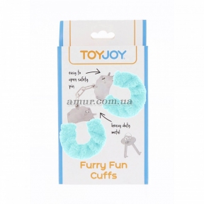 Наручники «Furry Fun Cuffs» с голубым мехом 2