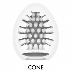 Мастурбатор-яйцо Tenga Egg Cone, плотный TPE, пробник лубриканта 5 мл 2