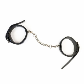 Набор BDSM Art of Sex - Emoji, наручники и поножи, экокожа, черный 2