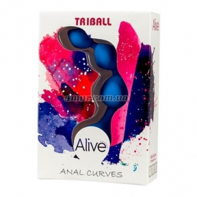 Анальные шарики Alive Triball, синие 0