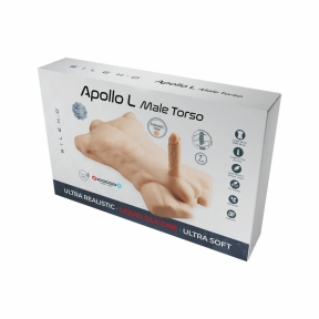 Торс із фалоімітатором на присосці SilexD Apollo L Male Torso Caramel 6