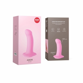 Фаллоимитатор Fun Factory AMOR, розовый, длина 14,6 см, диаметр 3,7 см, изогнутый 3
