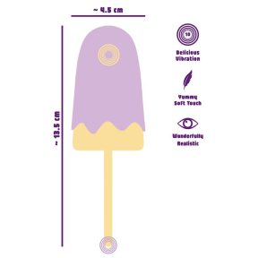 Вібратор у формі морозива «Vibrating Popsicle», фіолетовий, 10 вібрацій 8