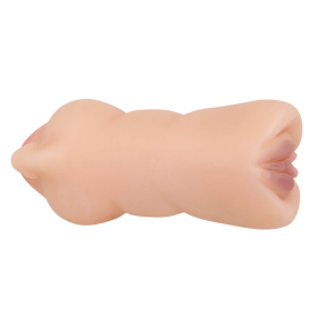 Двосторонній мастурбатор, ротик + вагіна «Crazy Bull Zoey», тілесний 3