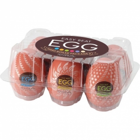 Набір яєць мастурбаторів Tenga Egg Hard Boilded II Pack (6 яєць), щільний TPE, опукла текстура 4