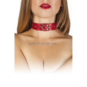 Нашийник «Leather Restraints Collar» червоний 1
