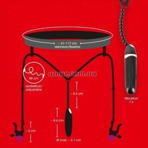 Зажимы для клитора «Bad Kitty Spreader String with Vibrator», с вибропулей 3