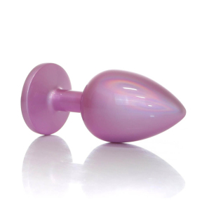 Анальная пробка Jewellery Pearl Pink Plug S, с прозрачным камнем 3