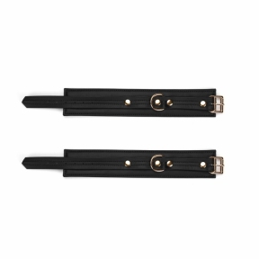 Поножі Liebe Seele Black Organosilicon Anklecuffs, екошкіра 2