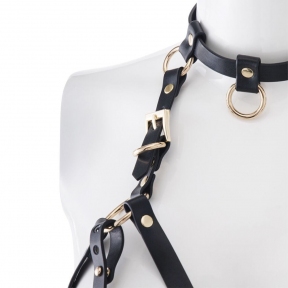 Портупея на груди LOCKINK SEVANDA Queen Chest Harness with Removable Bra 3