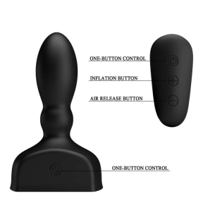 Анальная пробка Mr.Play Inflatable Anal Plug, вибрация и надувания, пульт ДУ 1
