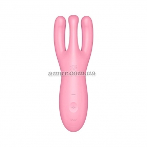 Кліторальний смарт-вібратор Satisfyer Threesome 4, рожевий, з трьома пальчиками 1