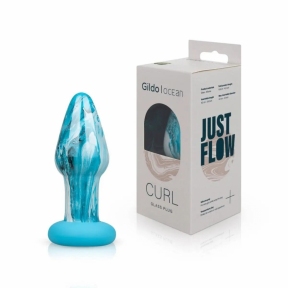 Скляна анальна пробка Gildo Ocean Curl, макс. діаметр 4 см 7