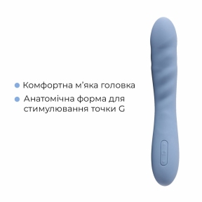 Смарт-вибратор с пульсацией Svakom Ava Neo Cornflower Blue, 15 режимов работы, водонепроницаемый 5