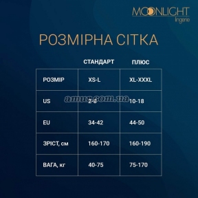 Сукня-бодістокінг Moonlight Plus Model 03 XL-XXXL Black, міді, довгий рукав 3