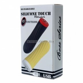 Вибратор «Silicone Touch Vibrator», желтый, перезаряжаемый 4