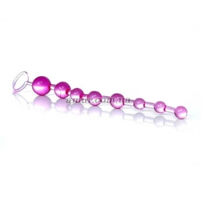 Анальний ланцюжок «Jelly Anal 10 Beads» рожевий 0