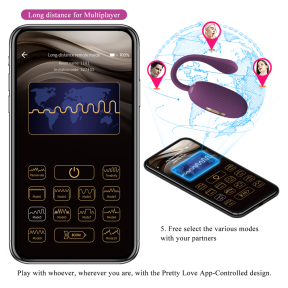 Віброяйце «Pretty Love Doreen», 12 режимів вібрації, 3 електро режими 7