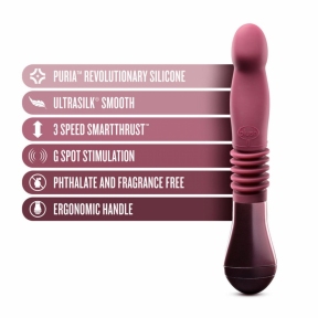 Пульсатор для точки G Blush Temptasia – Trixie Thrusting Dildo, красный, 3 скорости 0