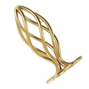 Анальна пробка LOCKINK SEVANDA Hollow Spiral Golden Metal Anal Plug - M size 0