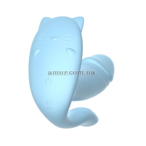 Вібратор з потрійною стимуляцією «Cat Triple Wearable Vibrator», 9 режимів вібрації 12