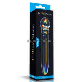 Скляний фалос «Twilight Gleam Glass Dildo Prism Glass», світиться у темряві 3