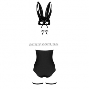 Эротический игровой костюм зайки Obsessive Bunny costume, черный 2