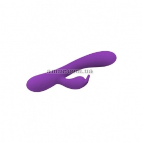 Вібратор-кролик Wooomy Gili-Gili Vibrator with Heat Purple, відросток з вушками, підігрів до 40 °С 1