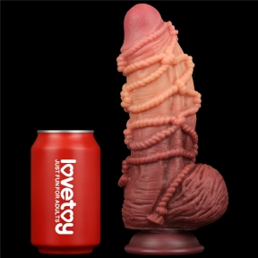 Фаллоимитатор «Dual layered Platinum Silicone Cock with Rope», 24 см 0